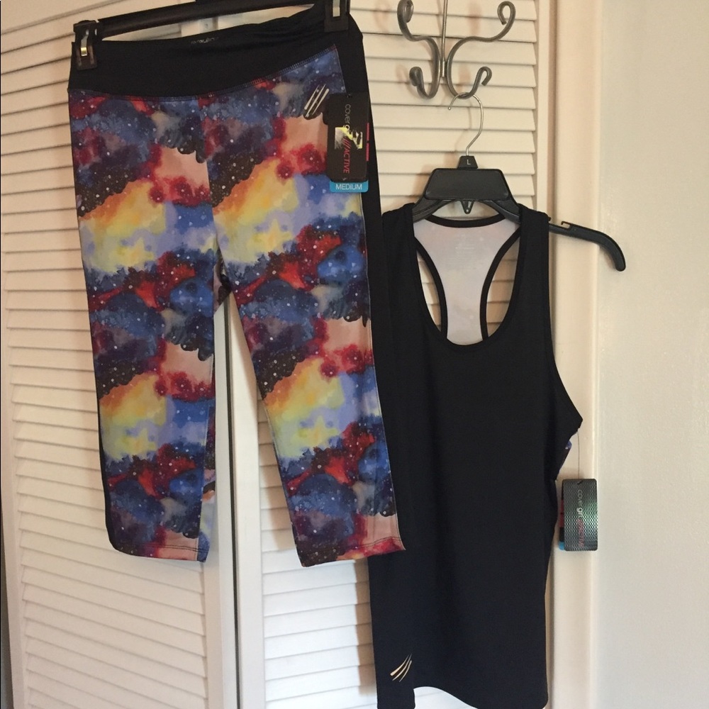 NWT Cover Girl Active Cosmic Print 2 Piece Set